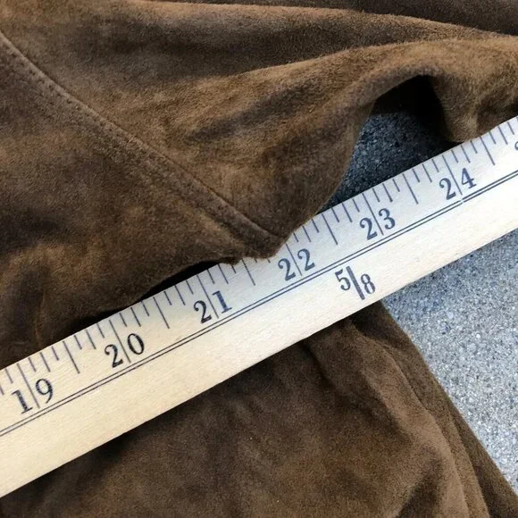 ROBERT COMSTOCK Endurance Leather Suede Jacket Men's LG Brown Long Sleeve Collar - Picture 7 of 12